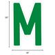 Festive Green Letter (M) Corrugated Plastic Yard Sign, 30in